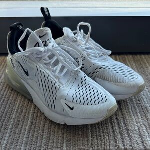 Nike White and Black Air Max 270 Sneakers